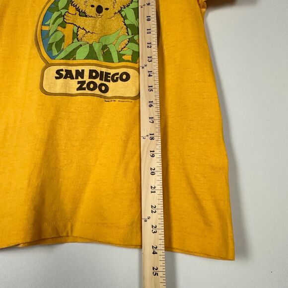 VTG 1979 San Diego Zoo Hanes Mustard Yellow Koala Youth L 14-16 Single Stitch - Picture 7 of 12